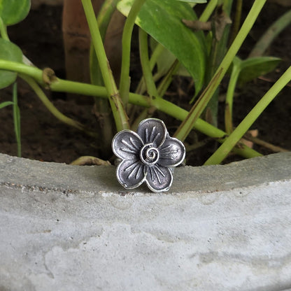 Naari Jewels Oxidized German Silver Rustic Flower Brass Rings | Ethnic Statement Jewelry for Women