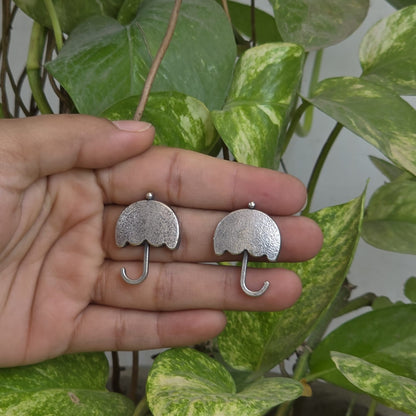 Naari Jewels Umbrella Design Unique Stud Earrings | German Silver Trendy Jewelry For Women