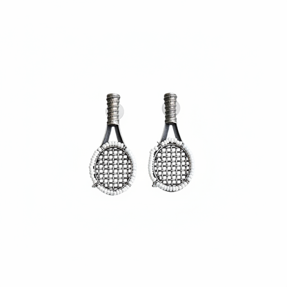 Naari Jewels Oxidized German Silver Tennis Racket Brass Earrings for Women | Unique Sports-Inspired Statement Earrings | Ethnic Boho Fashion Jewellery